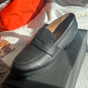 Frye Melissa Lug Loafer Black Women Size 9 Leather